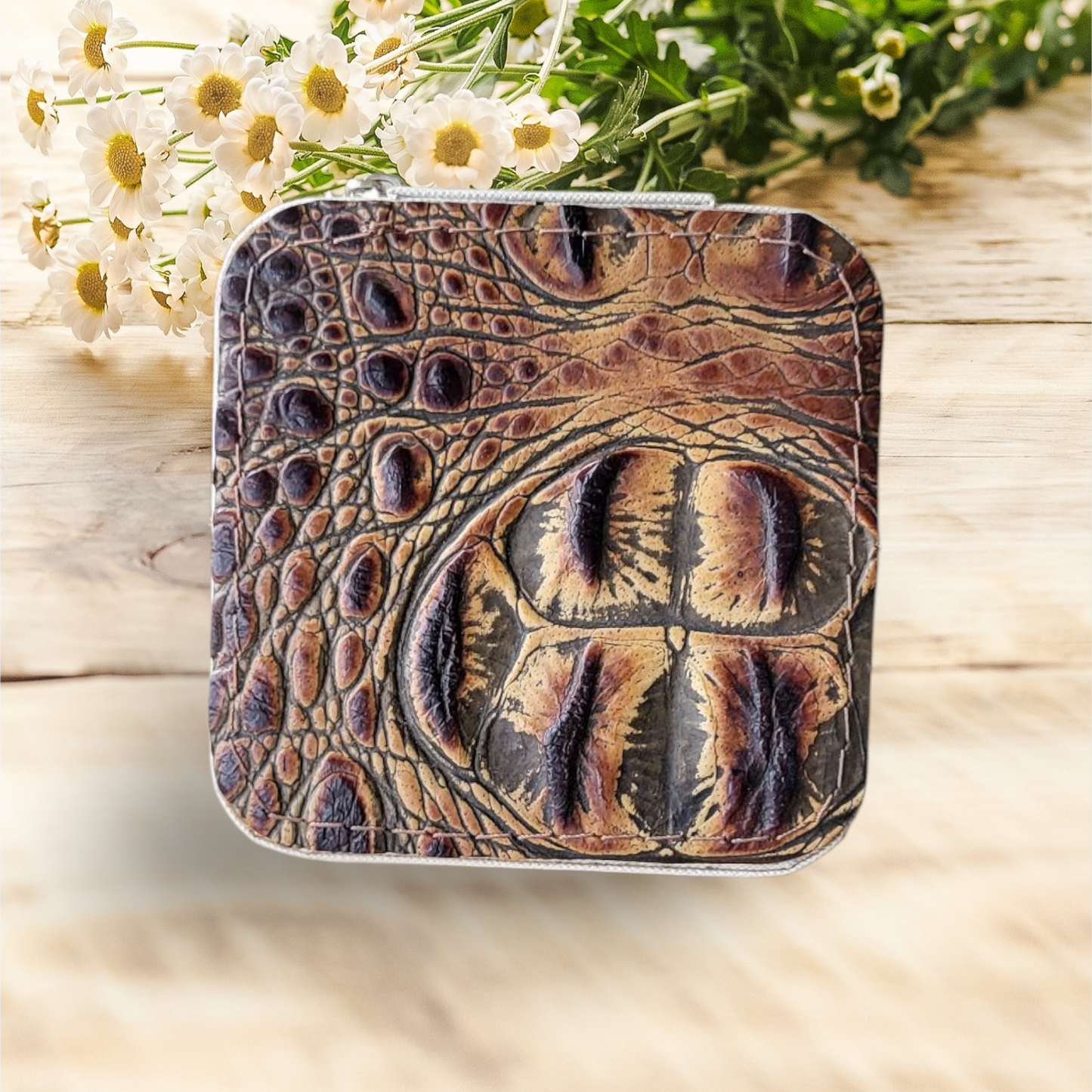 Leather Embellished Jewelry Box