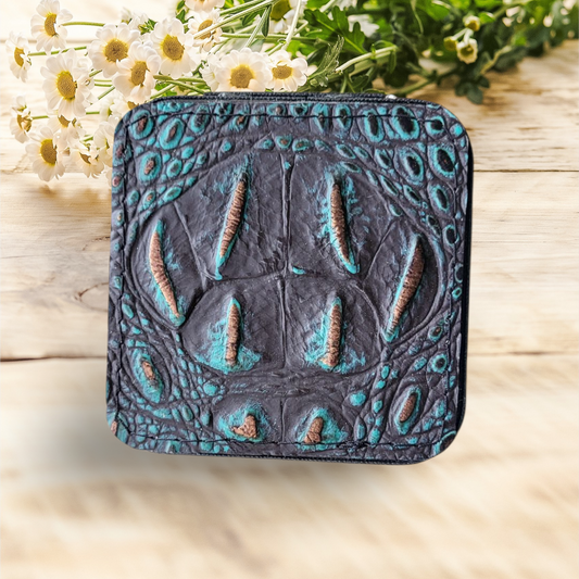 Leather Embellished Jewelry Box